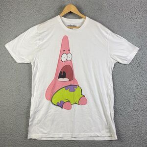 Patrick Surprised SpongeBob T-Shirt Size XXL Mans White *MARKS READ*